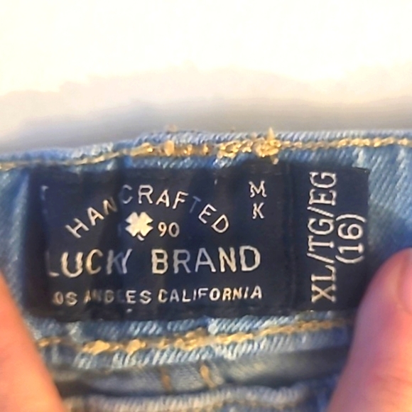 Lucky Brand jegging denim shorts stretch size XL 16 - Picture 3 of 5